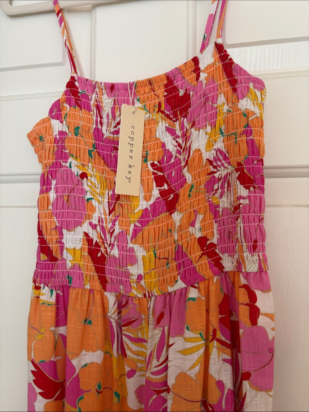 Copper Key Pink & Orange Floral Maxi Jumpsuit - Picture 3 of 7